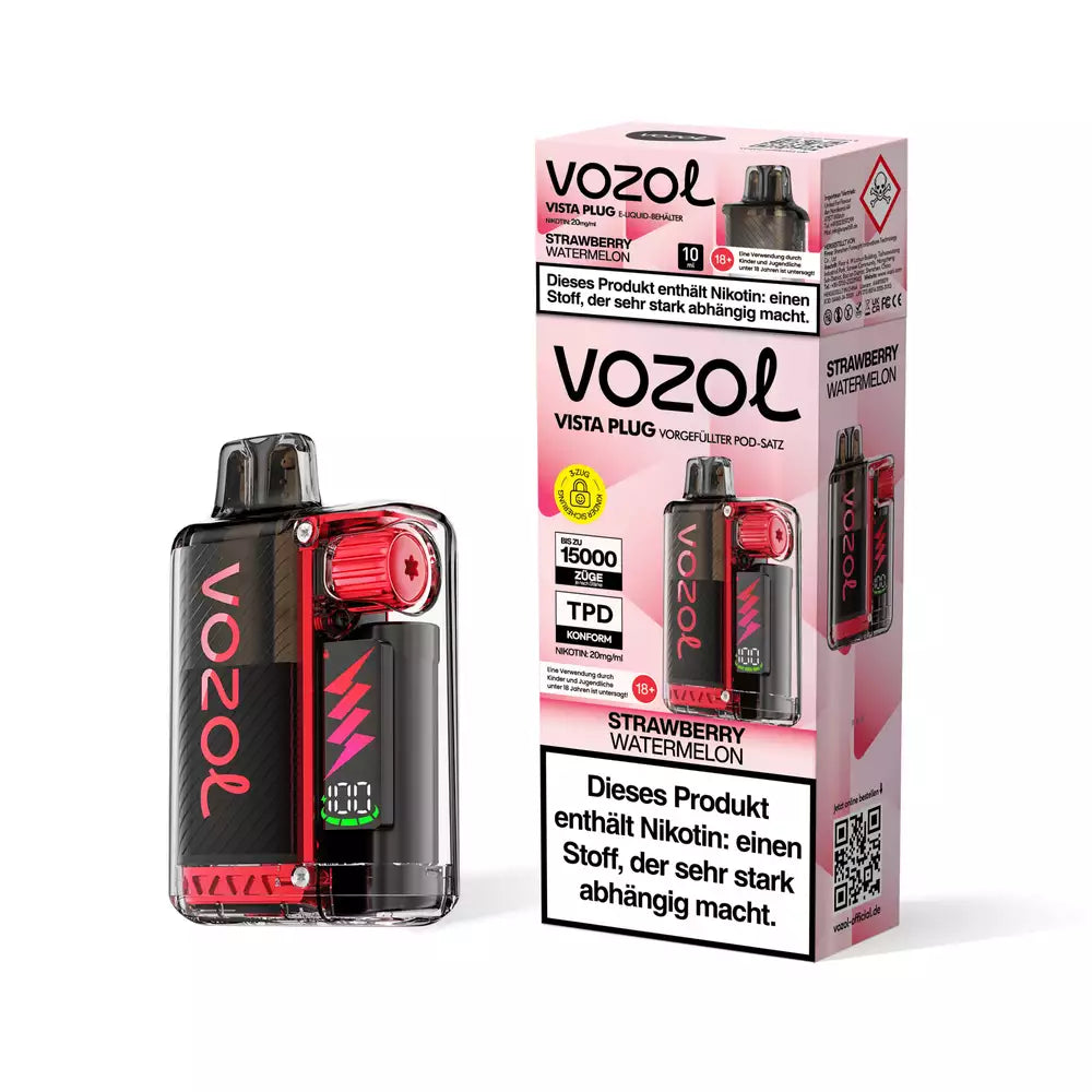 Vozol Vista Plug Starterkit 15000 - Strawberry Watermelon - 20mg Nikotin