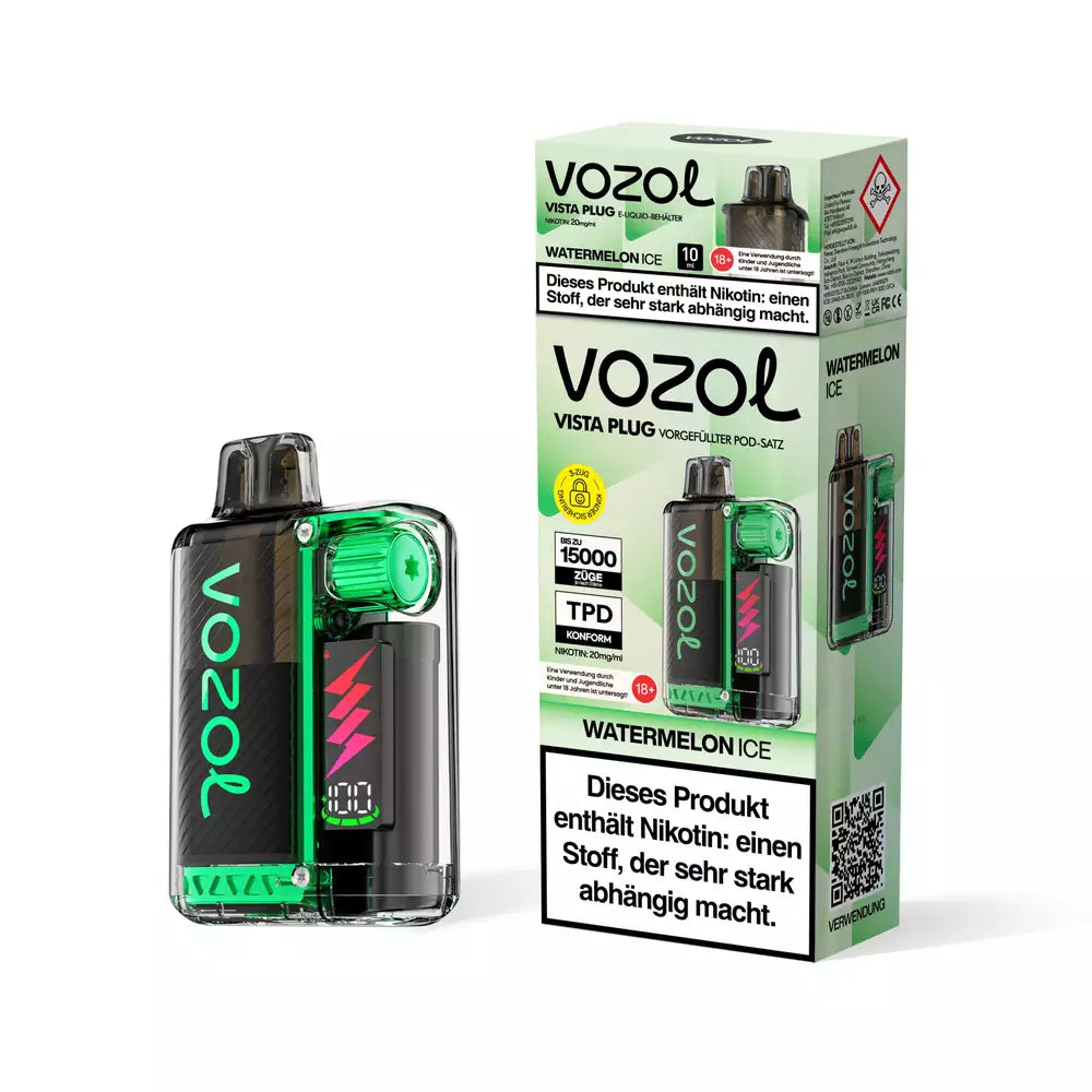 Vozol Vista Plug Starterkit 15000 - Watermelon Ice - 20mg Nikotin