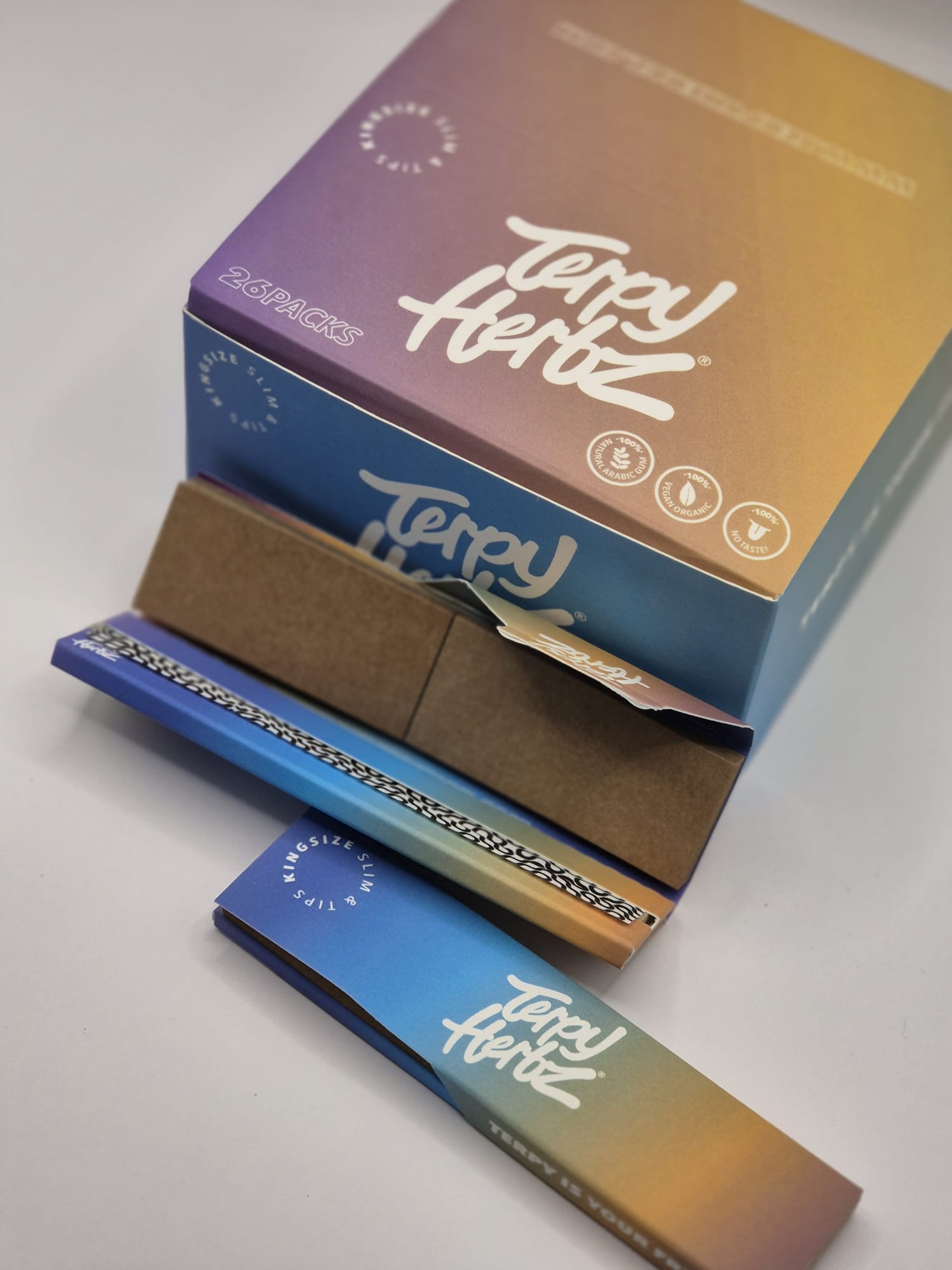 King Size Slim Terpy Hertz Edition unbleached - 32 Blatt + 32 Tips