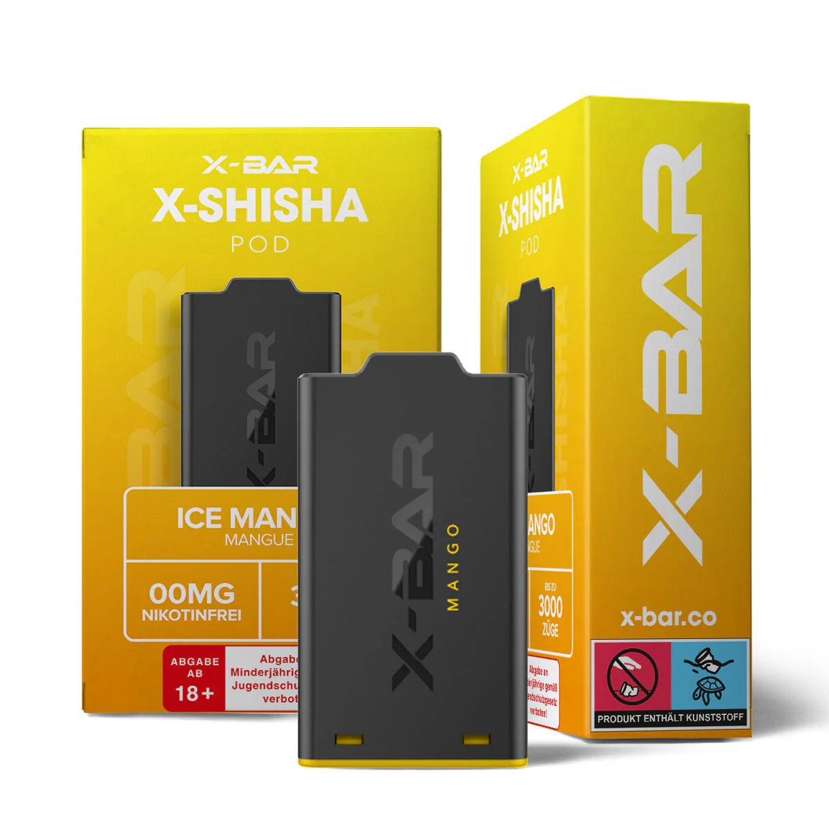 X-Bar - X-Shisha - Pod - Ice Mango (0mg/ml - Nikotinfrei)