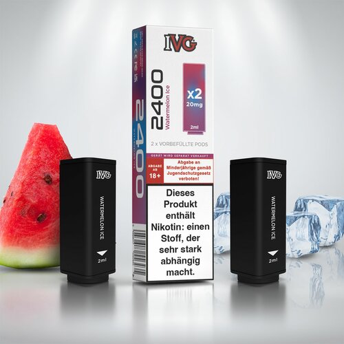 IVG 2400 - 4-Pod System - Prefilled Pods (2 Stück) - Watermelon Ice - 20mg