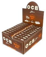 OCB Virgin Unbleached Roll Kit + Tray - 118x44mm - 32 Blatt und Tips