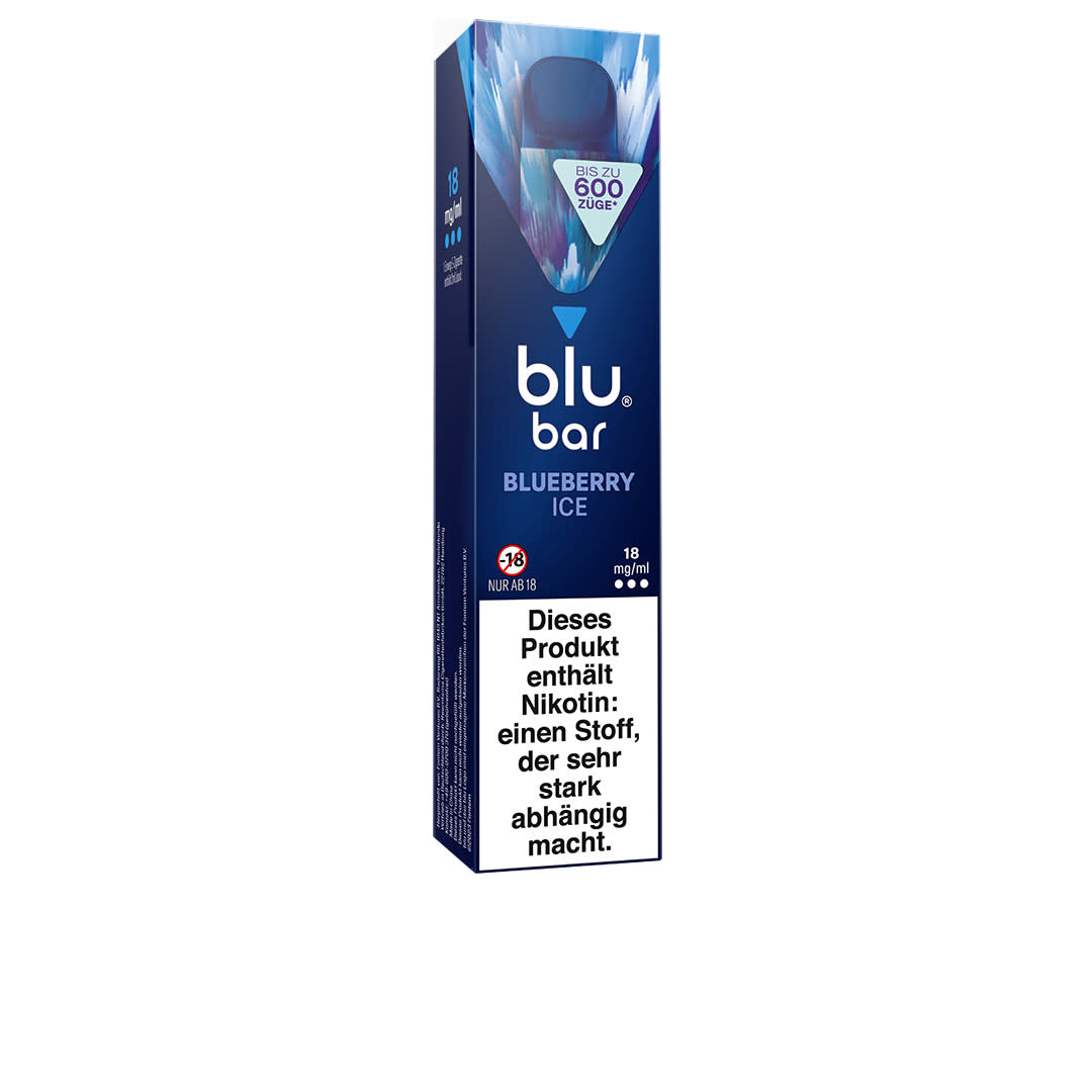 Einweg E-Zigarette Blu Bar Blueberry Ice, 18mg Nikotin
