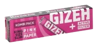 Gizeh PINK King Size Slim Papers + Aktivkohlefilter