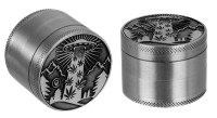 Metall Grinder  3D-Designs von FIRE-FLOW™ 4teilig - Ø 50mm, H 38mm