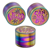Metall Grinder "ICY Rainbow Embossed - Graffiti" 4teilig, 5cm