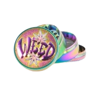 Metall Grinder "ICY Rainbow Embossed - Graffiti" 4teilig, 5cm