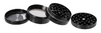 Aluminium Mühle/Grinder schwarz "glow in the dark - Skull" / 4teilig / Ø50mm