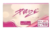 PURIZE® PINK Papes & Extra Slim Aktivkohlefilter / 32 Blatt & 16 Filter