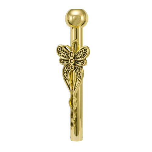 Ziehrohr aus Edelstahl, gold, Butterfly - 60mm
