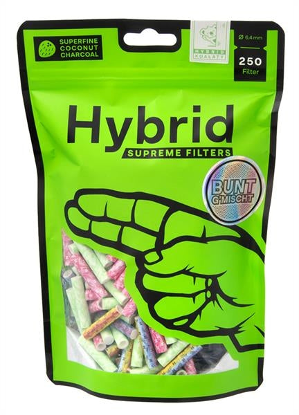 Hybrid Supreme Filters "Bunt gemischt", ø 6,4mm, L 30mm, 250er Beutel