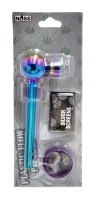 US Pfeife aus Metall/Glas - "RAINBOW"