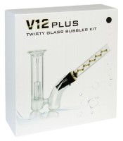 Airistech "Twisty Glass Blunt Pipe V12 plus" Bubbler Kit - Glaspfeife