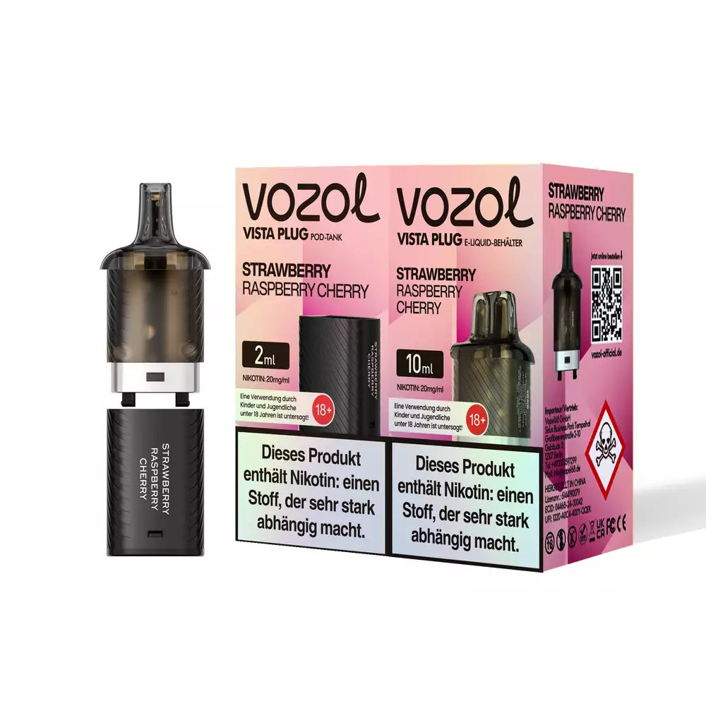 Vozol Vista Plug Pod - Strawberry Rasperry Cherry - 20mg Nikotin