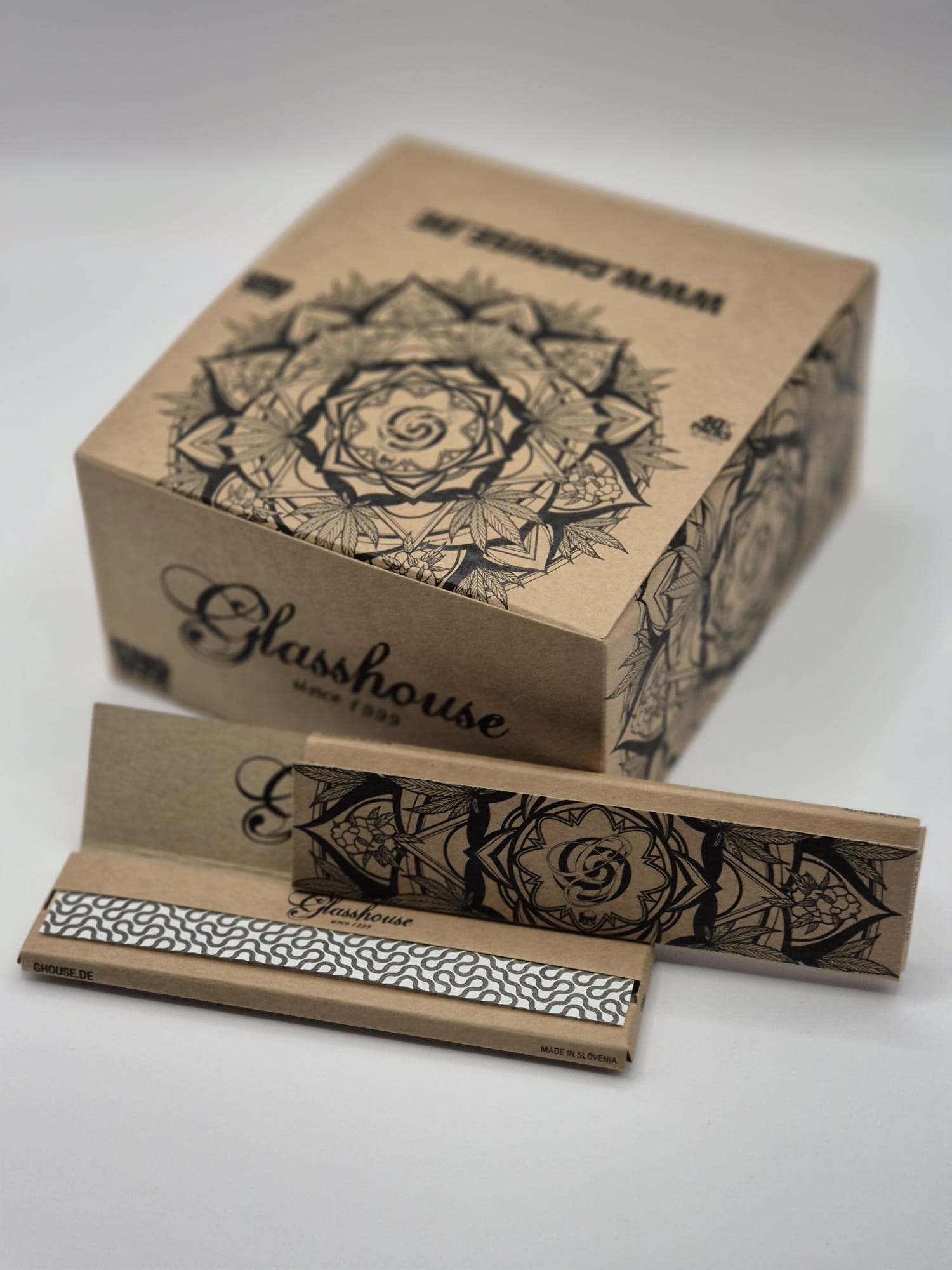 King Size Slim Mandala Kraft Edition unbleached - supernatural - 32 Blatt