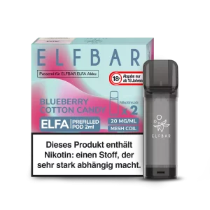 ELFBAR ELFA Pod Blueberry Cotton Candy 2er Pack 20mg/ml