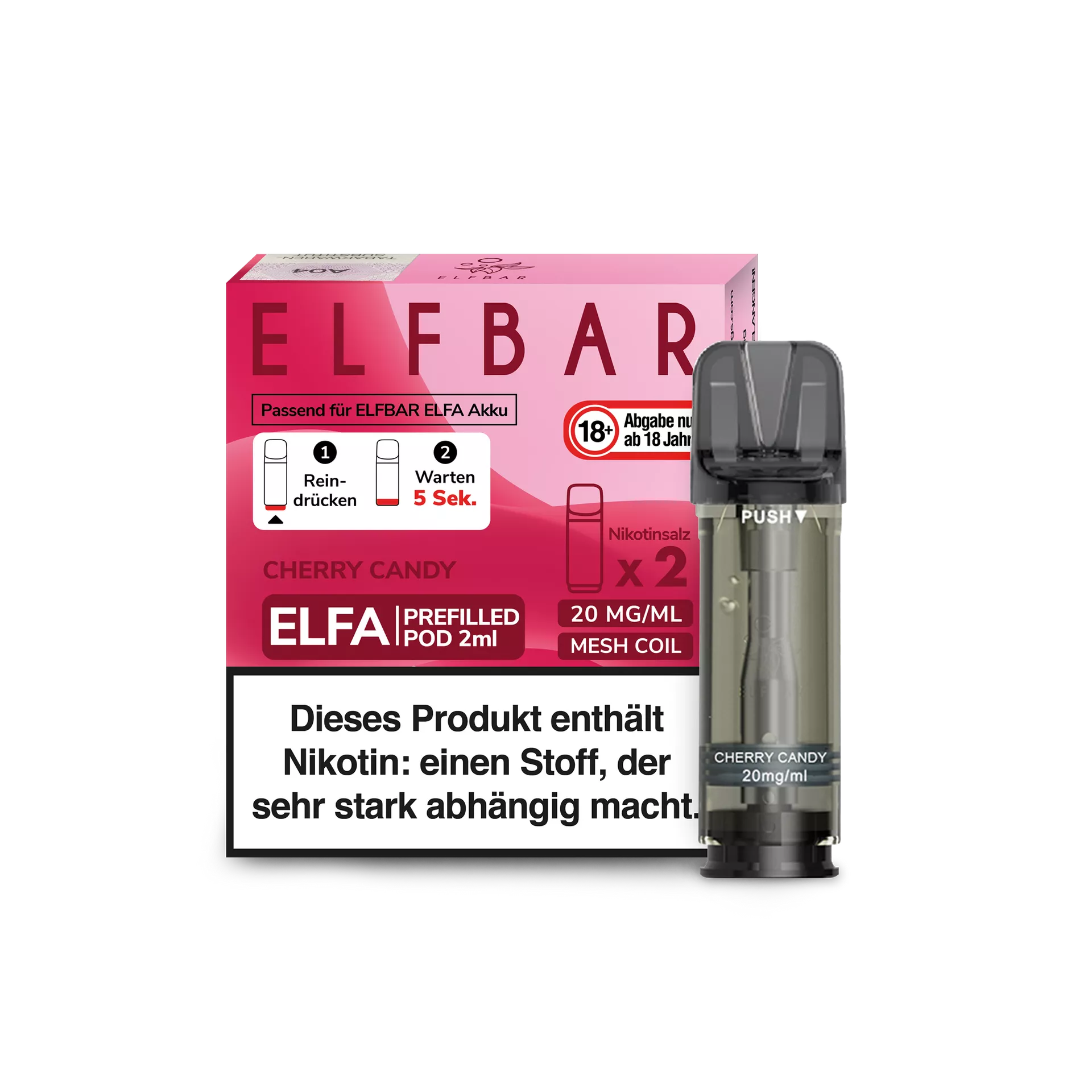 ELFBAR ELFA Pod Cherry Candy 2er Pack 20mg/ml
