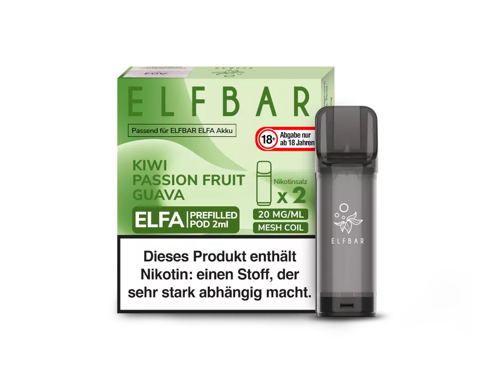 ELFBAR ELFA Pod Kiwi Passion Fruit Guava 2er Pack 20mg/ml