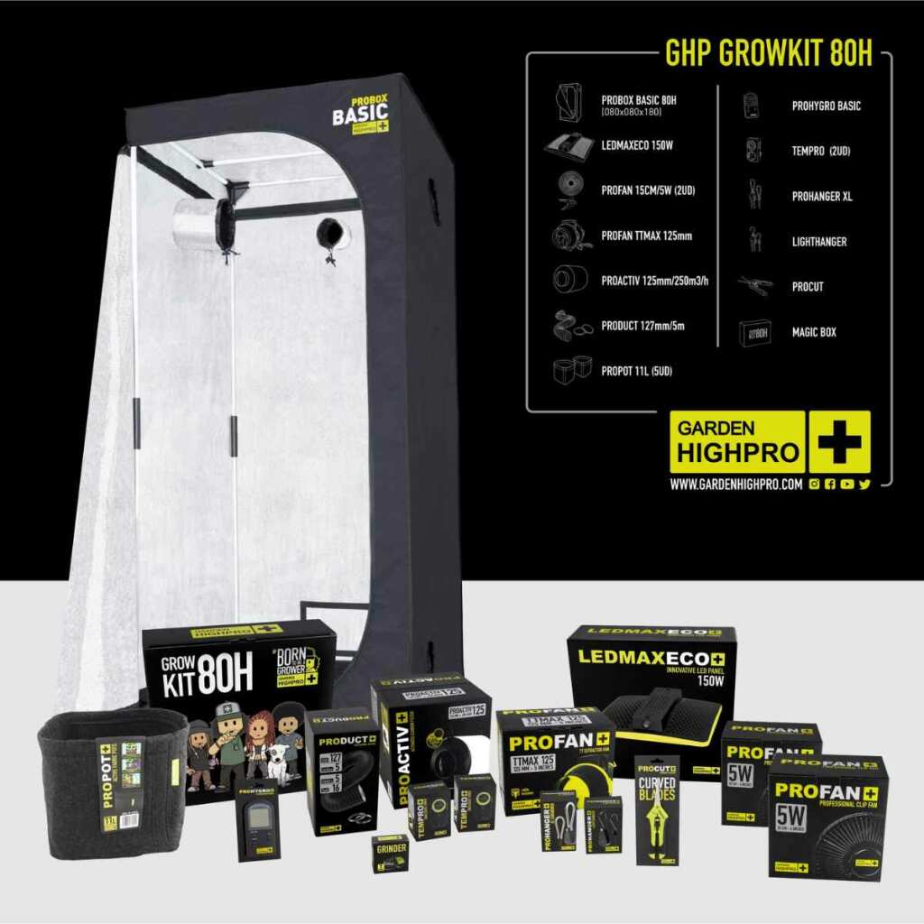 GHP - Growbox PROBOX BASIC | LED 150W | 80x80x180cm + OCB Bundle
